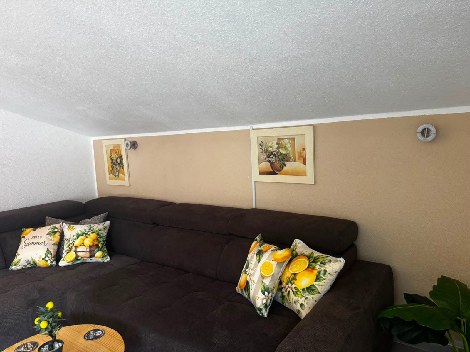 Open living and dining area with TV and air conditioning