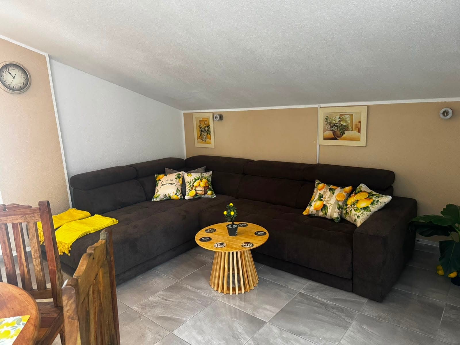 Living room with large corner sofa
